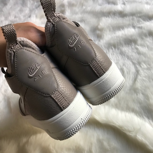 Nike Taupe Leather Air Force 1 UltraForce Sneakers - Picture 5 of 6